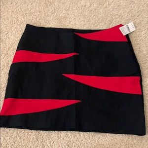 Red and black stretchy skirt